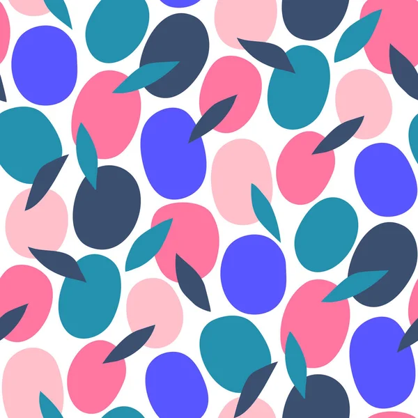 Abstract Seamless Pattern Fruits Leaves — Image vectorielle