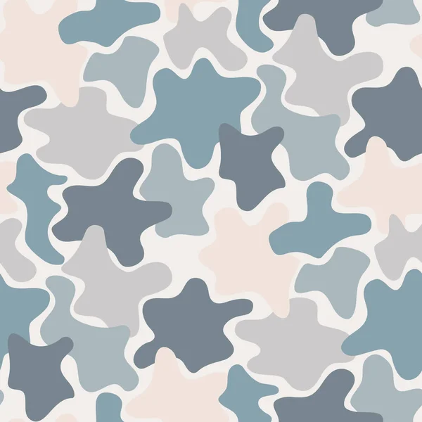 Patrón Camuflaje Sin Costuras Colores Pastel — Vector de stock