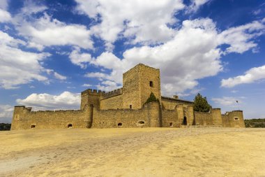 Görünüm kale pedraza, segovia, castilla ve leon, İspanya
