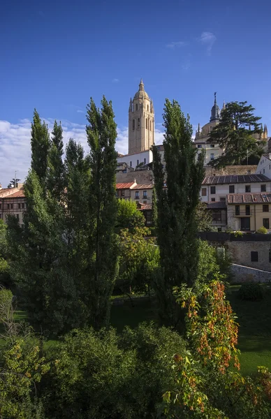 Vista da Catedral de Segóvia, Castela-Leão, Espanha — Fotografia de Stock