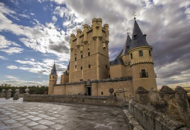 View of Alcazar of Segovia, Castilla-Leon, Spain clipart