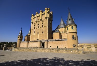 Önden Görünümü alcazar segovia, castilla ve leon, İspanya