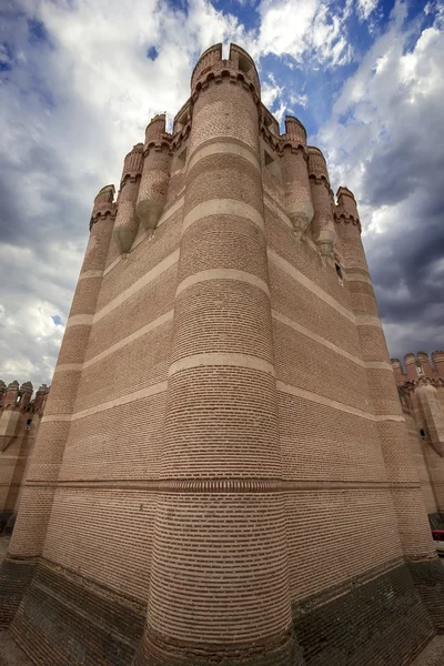 Turret of the Castle of Coca in Segovia, Castilla-Leon, Spain — Stock Photo, Image