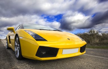 Leon, İspanya - 15 Kasım: lamborghini gallardo katılan