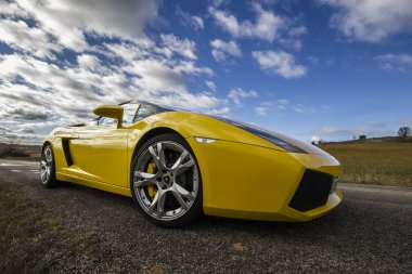 Leon, İspanya, november15: Ben katılan bir lamborghini gallardo