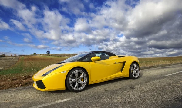 LEON, SPAIN - NOVEMBER 15: A Lamborghini Gallardo participating — Stock Photo, Image