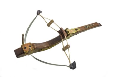 Beyaz bir arka plan üzerinde izole tatar yayı