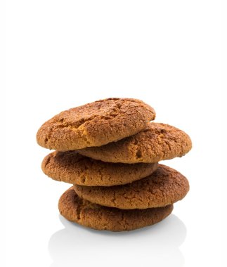 Beyaz bir arka plan üzerinde izole kurabiye Kulesi