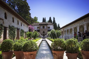 patio de la acequia palacio del generalife p içinde görünüm
