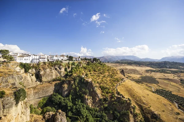 View of old town of Ronda from viewpoint of Puente Nuevo, Ronda, — Stock Photo, Image