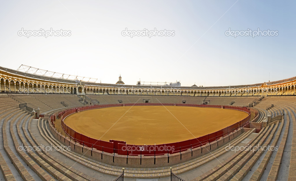 Panoramic view of the bullfight arena (Plaza de toros de la Real