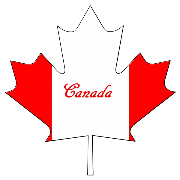 Znak i flaga Kanady — Zdjęcie stockowe