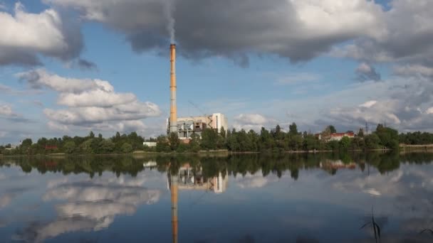 Ukrainian Heat Power Station Energy System — Stock Video