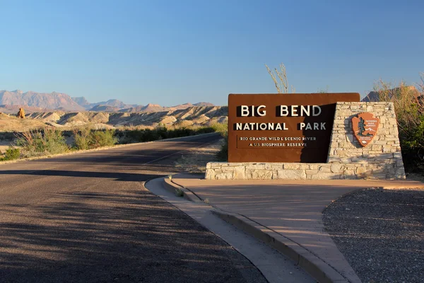 Sinal de entrada Big Bend — Fotografia de Stock