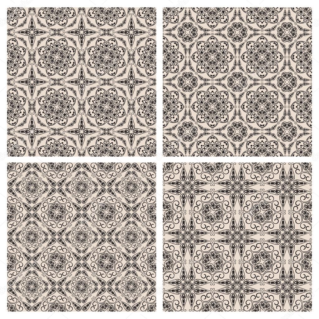 Four Beige wallpaper pattern