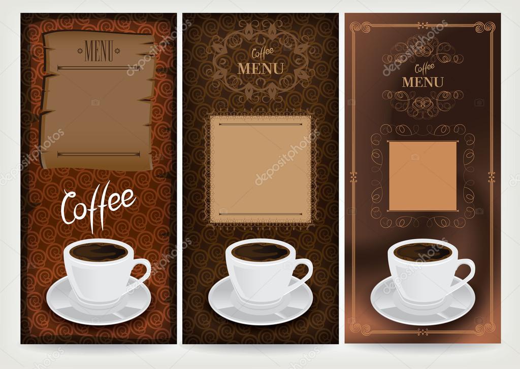 Three coffee design templates.