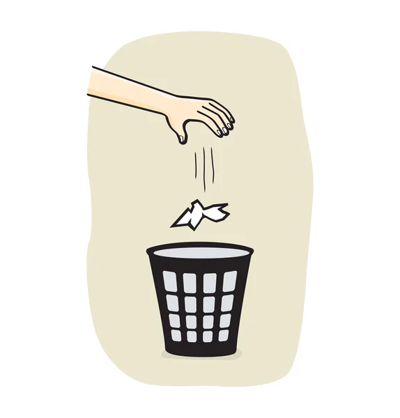 Τα χέρια με τα σκουπίδια — Διανυσματικό Αρχείο
