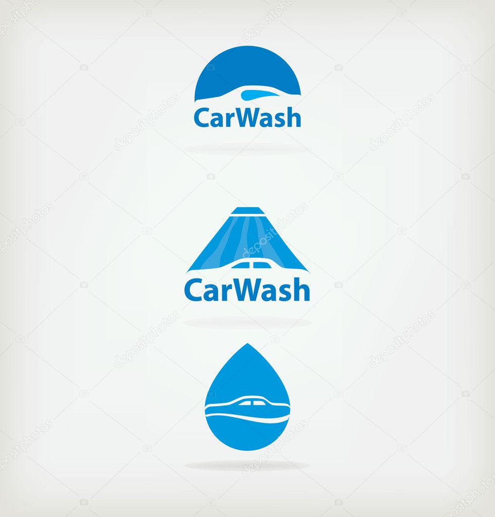 Three logo for car wash