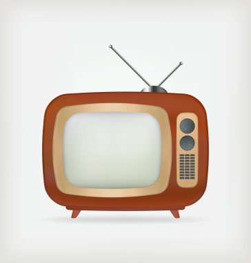 Retro televizyon vektör