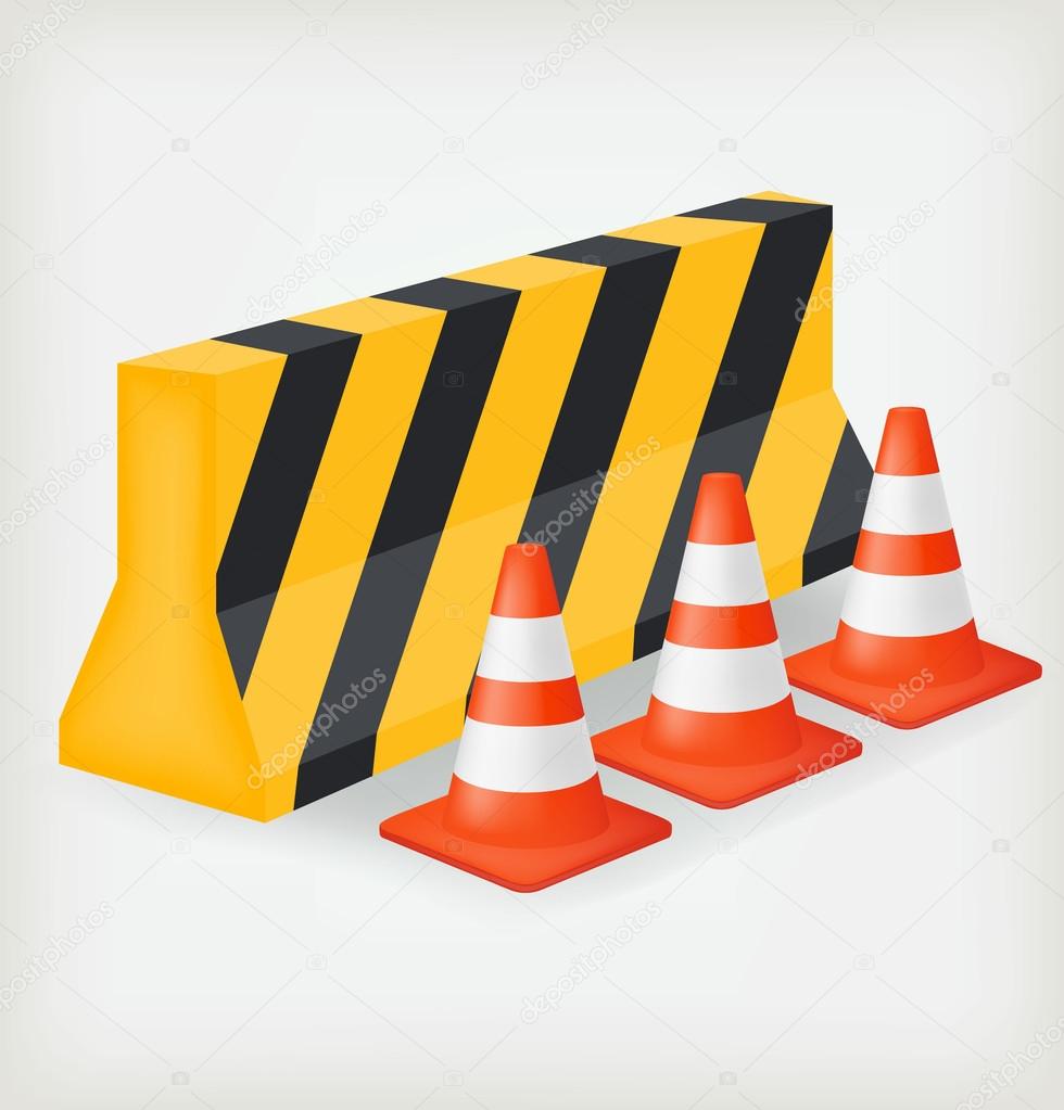 Traffic cone and block road