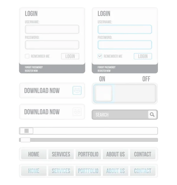 Conjunto de diseño de vectores de elementos web — Vector de stock