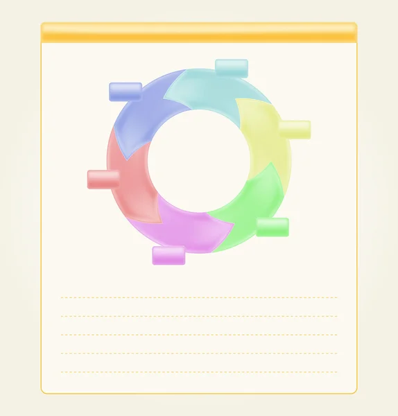 Circle arrow multicolor — Stock Vector