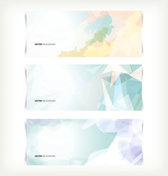 Set van banners. abstracte achtergrond. — Stockvector