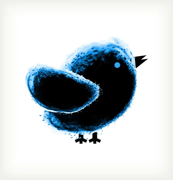 Moineau tache bleue, fond aquarelle — Image vectorielle