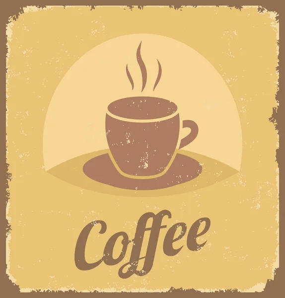Vieux fond de café — Image vectorielle
