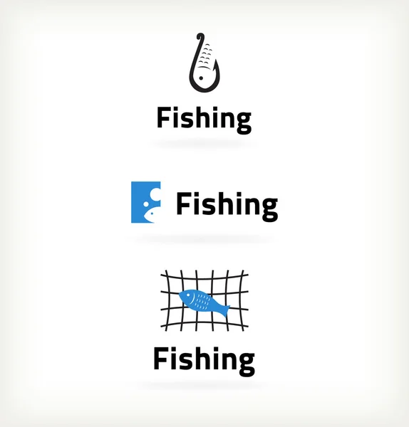 Set fish symbol — Stock Vector