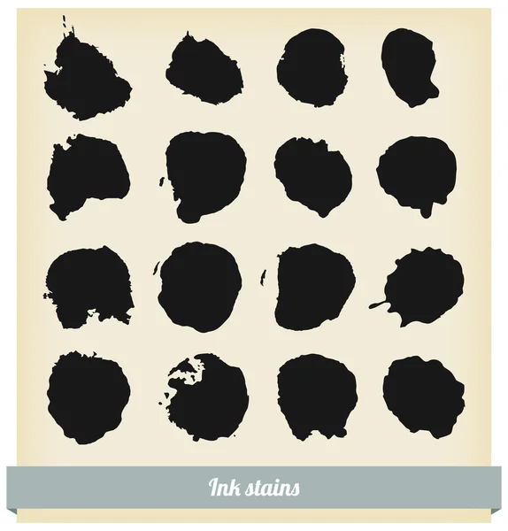 Black ink blots — Stock Vector