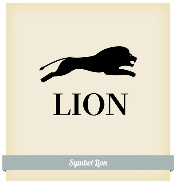 Il simbolo di un salto del leone — Vettoriale Stock