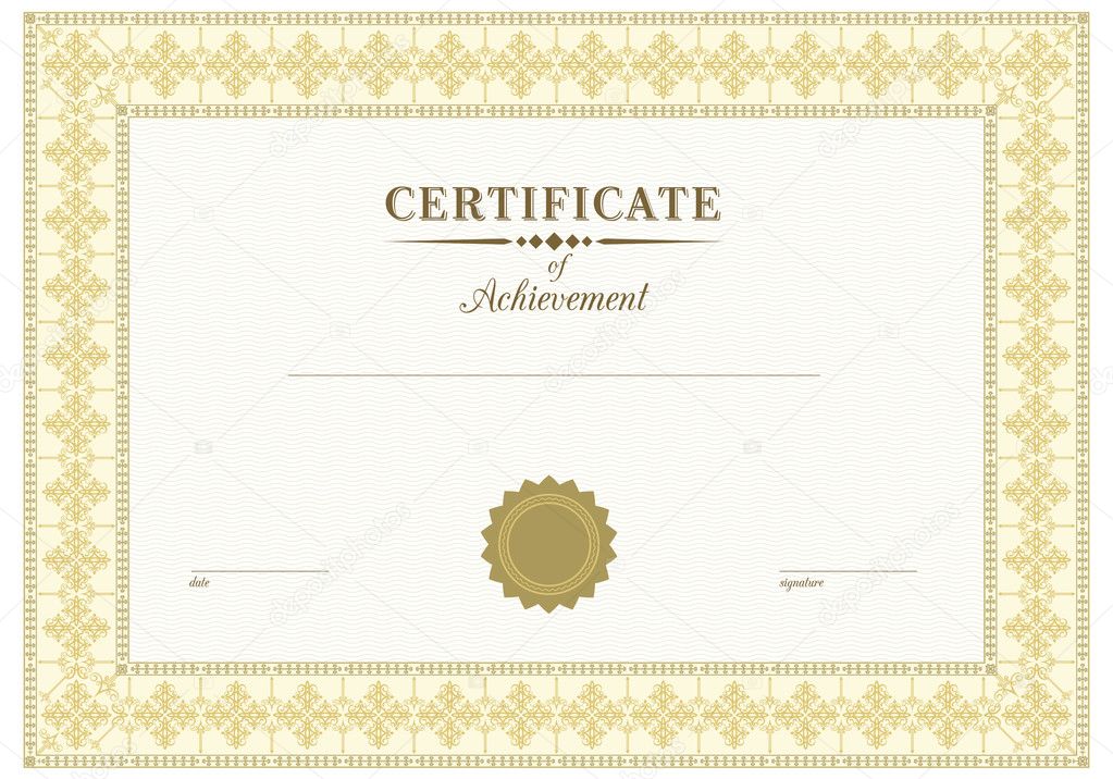  beige certificate