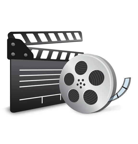 Film Slate with Movie Film — Stock Photo, Image