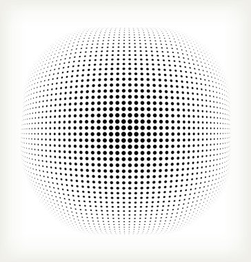 vektör yarım ton daire