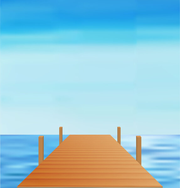 Landscape Sea Way vector