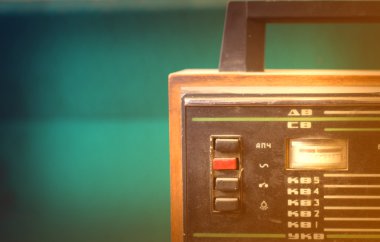 antika radyo antika arka plan üzerinde