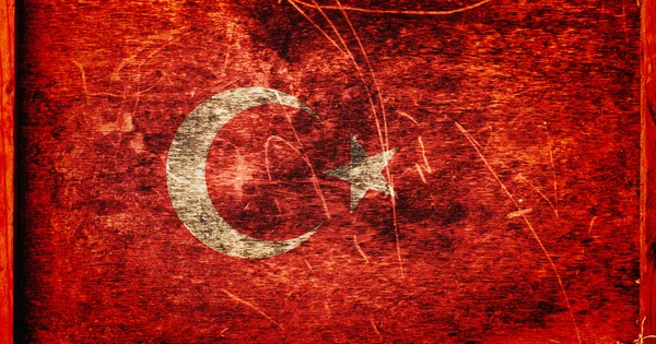 Bendera Grunge Turki — Stok Foto