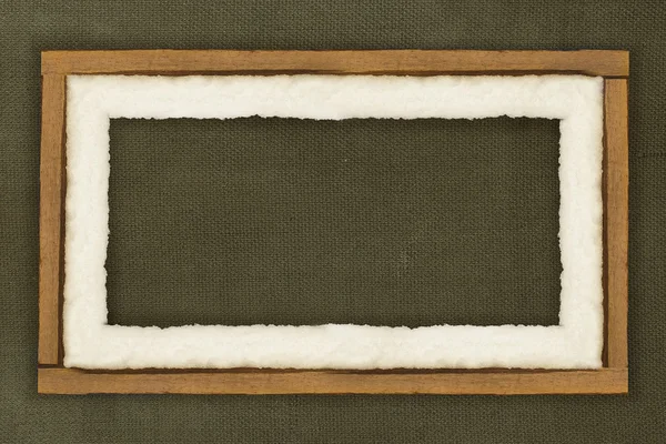 Tavola di legno sfondo con neve — Foto Stock