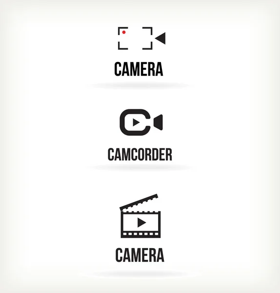 Conjunto de símbolos para vídeo — Archivo Imágenes Vectoriales