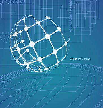 techno küre arka plan