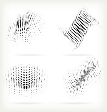 yarı ton dalga vektör. ayarla