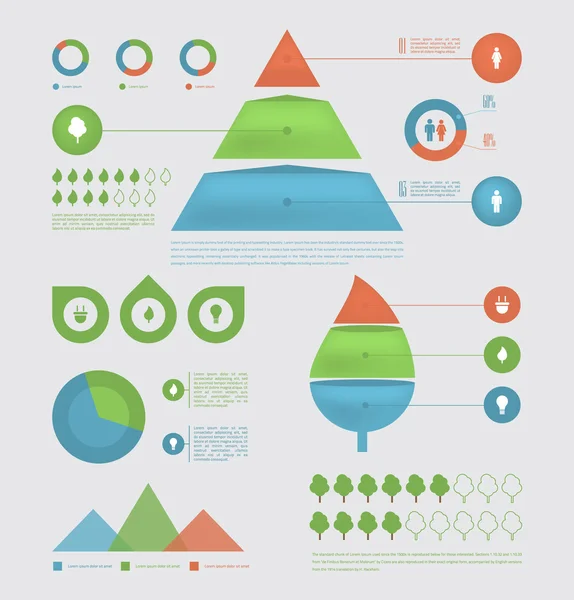 Elementos infográficos ecológicos . — Vetor de Stock