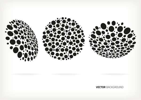 Vector halftone set — Stockvector