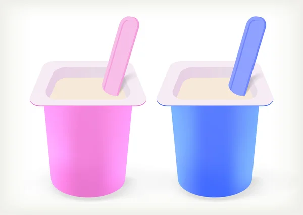 Yogur de frutas — Vector de stock