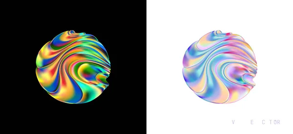 Abstract Ball Fluid Spiral Illustration Mesh Trace — Stockvektor