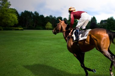 Ride on horseback clipart