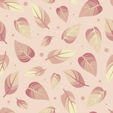 Pembe arka planda farklı boyutlarda pastel pembe yapraklı, pürüzsüz yay deseni..