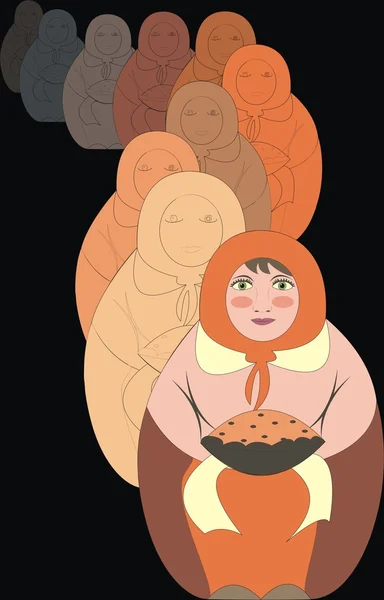 siyah zemin iç içe geçmiş bebek