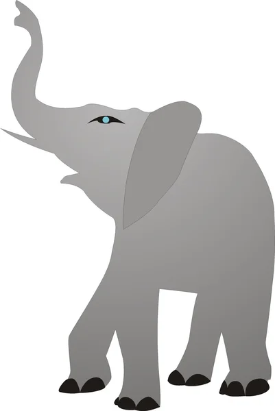 Gray elephant — Stock Vector